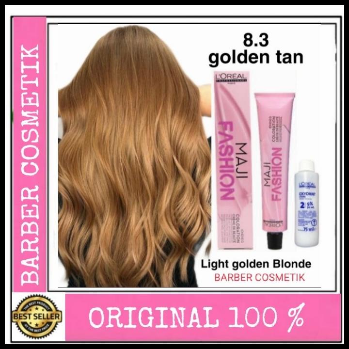 Cat Rambut Loreal Majirel Maji Fashion 8.3 Light Golden Blonde