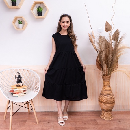 Innap Maxi Dress / Inner Dress / Long dress Tanpa Lengan / Maxi Dress Flare Wanita