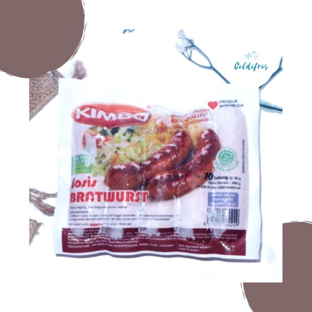 

SOSIS kimbo bratwurst 500gr