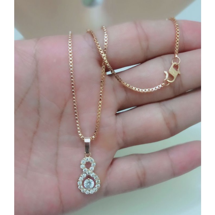 AL-3299.Kalung+Liontin xuping wanita berlapis emas dengan mata zircon uk45cm.