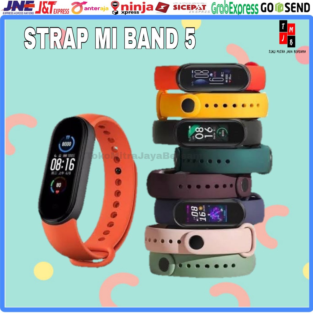 STRAP XIAOMI MI BAND 5 / 6 TALI JAM SILICONE PREMIUM HIGH QUALITY TPU POLYMER XIAUMI