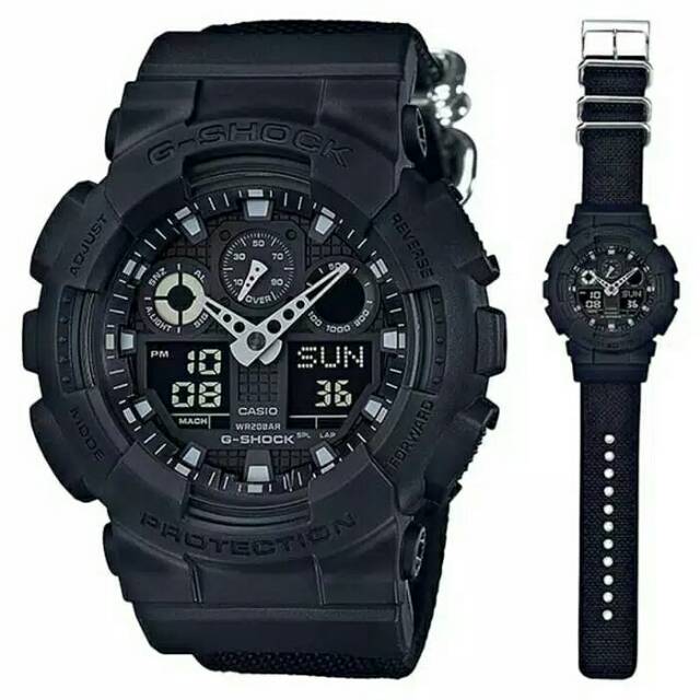 Jam Casio G Shock GA-100BBN-1ADR