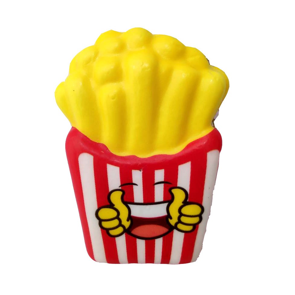 Mainan Squishy Kentang Goreng Garis Cute Mini Lucu Lembut Slow