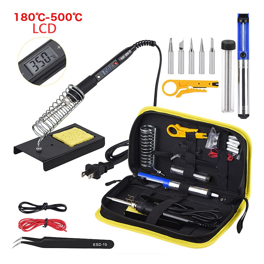 Peralatan Solder Kit LCD Electric Soldering Iron 80W 220V - 908S80 - Black