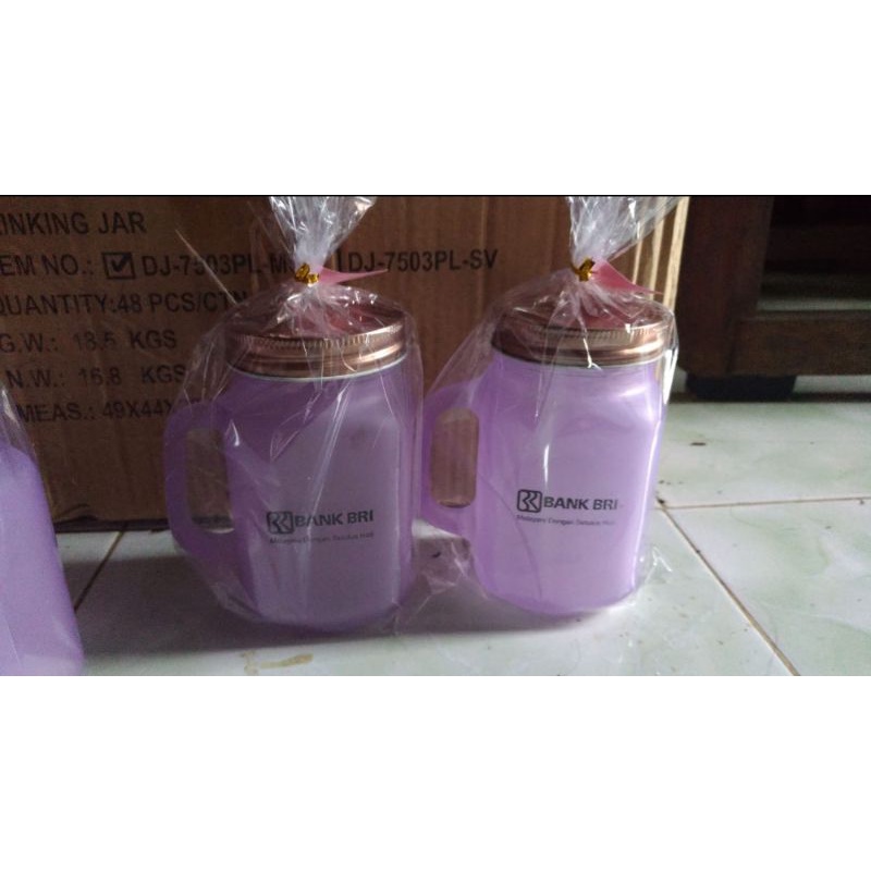 Souvenir Gelas Jar Doff Warna