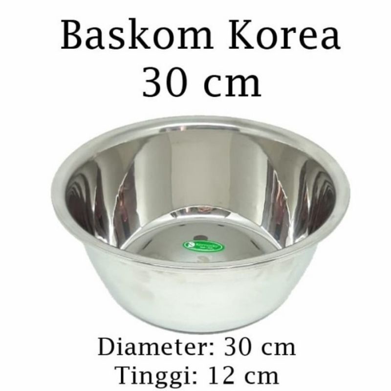 Baskom Korea Komodo 30cm | Baskom Stainless Komodo 30 cm
