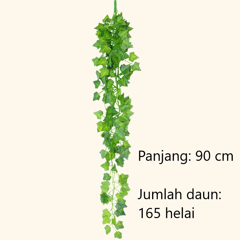 Kunataruma Daun Rambat Juntai Bunga Plastik Hias Artifisial-Daun IVY