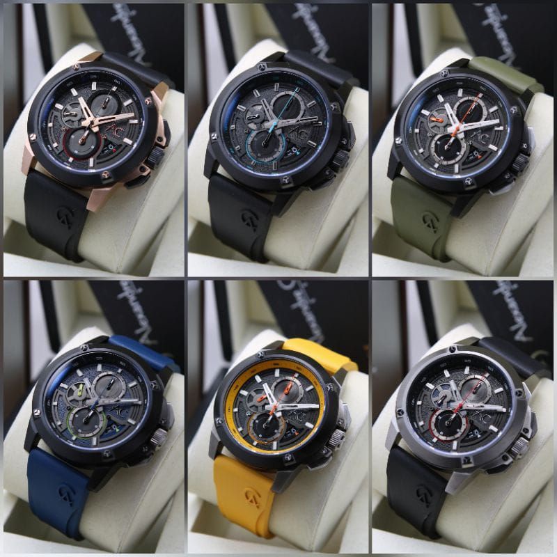 Jam Tangan Pria limited edition Alexandre Christie Ac 9602 / Ac9602 Rubber Original