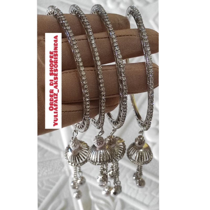 gelang india silver/gelang india/gelang bridal/perhiasan india/acc india