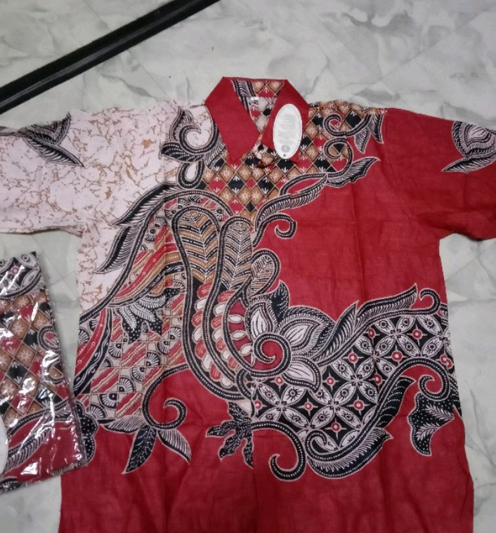 Bswart Batik Hrb026 Kenongo Hem Pendek Padi Pekalongan M L Xl Batik Pria Murah Modern Grosir