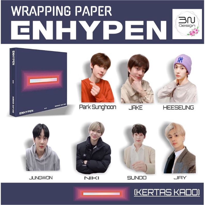 

KERTAS KADO ENHYPEN UKURAN A3 (MINIMAL ORDER 2X)