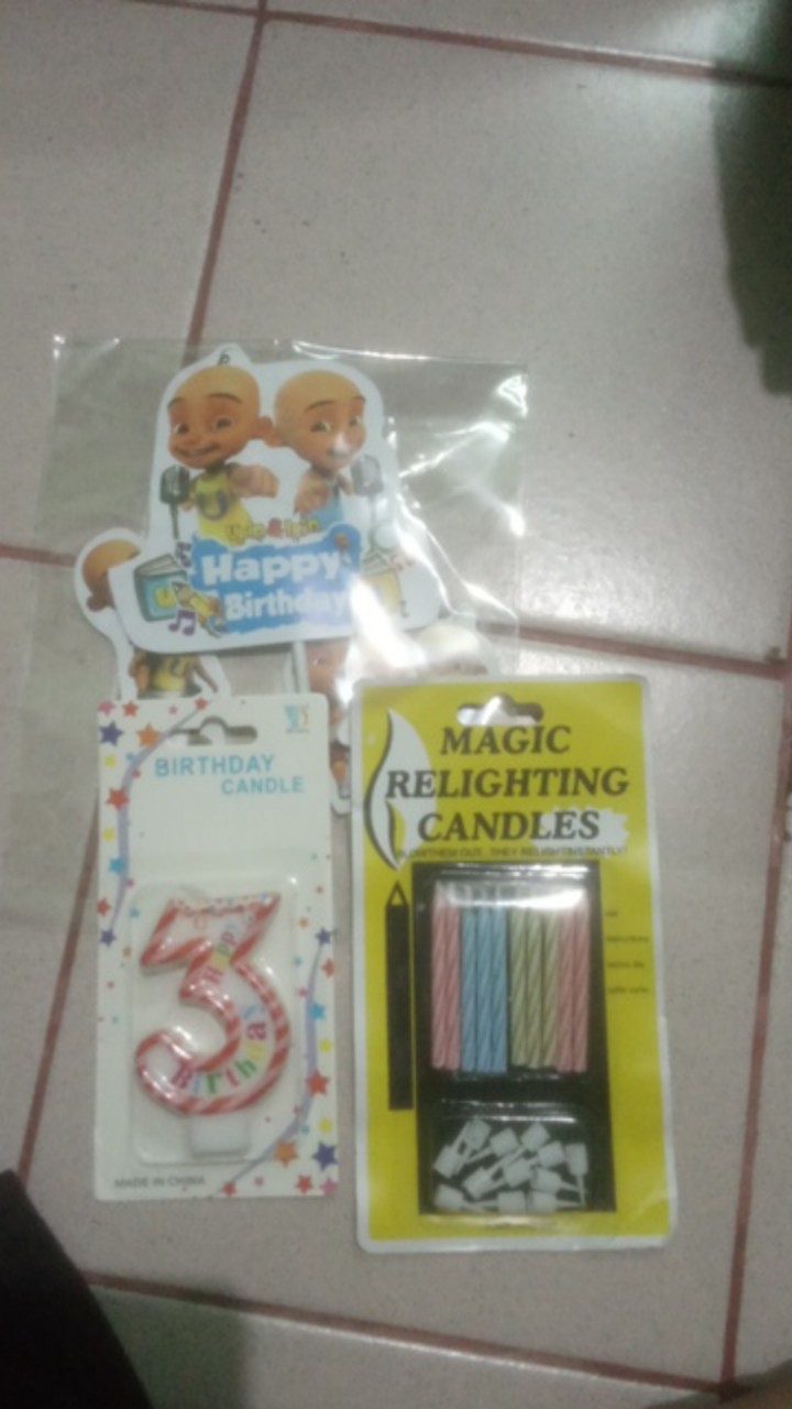 Lilin Ulang Tahun / Lilin Angka Ultah Warna Merah