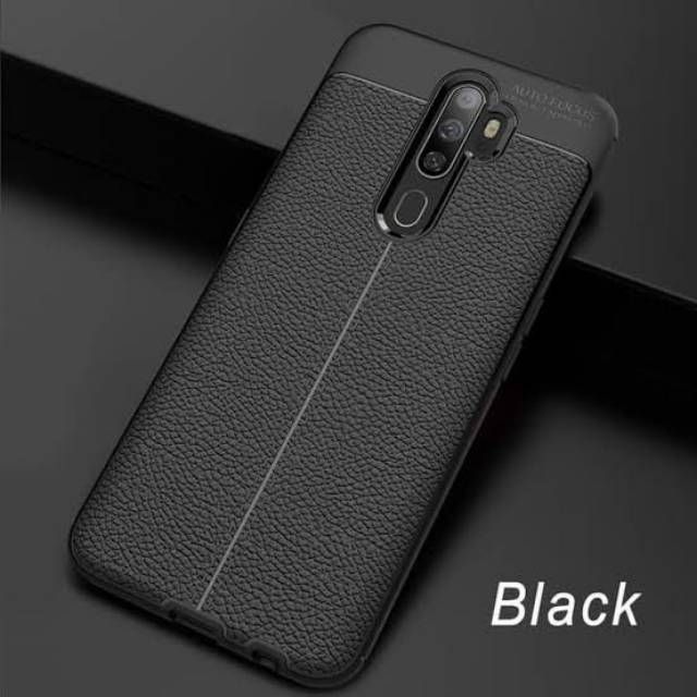 [AUTOFOCUS] casing case OPPO A5 2020 / A9 2020 original bahan premium motif kulit leather