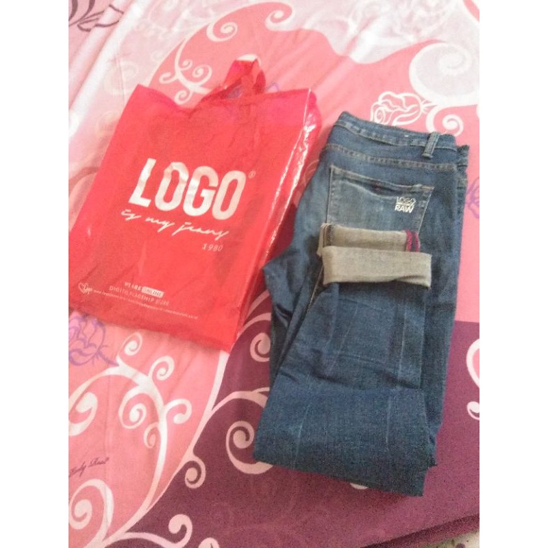 celana Jeans LOGO ORI (belel)