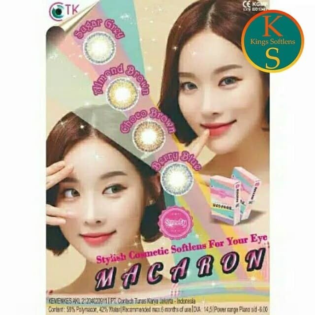 Softlens Macaron NORMAL / Soflen Macaron CTK - Sugar Grey