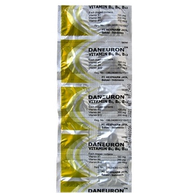 DANEURON 10 Tablet - Vitamin B1 B6 B12 BKompleks Strip