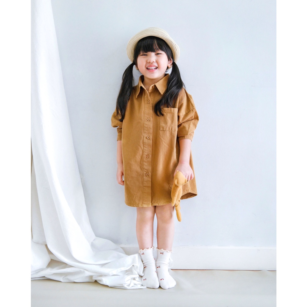 DAGESTAN DRESS | Kemeja Oversized Anak | Dress Kemeja Anak | Kemeja Anak Perempuan | Kemeja Denim Anak