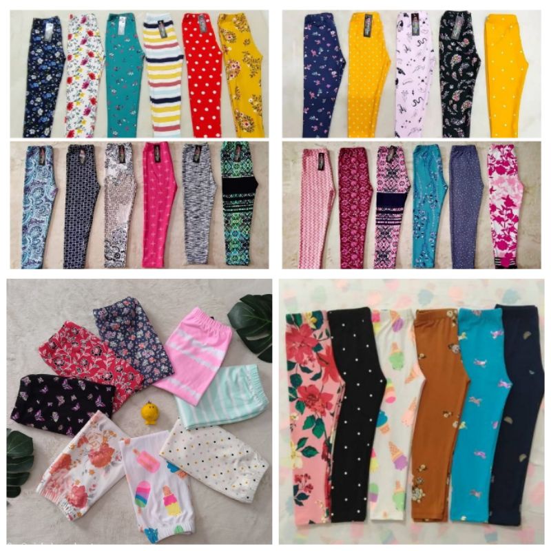 Legging Motif USIA 6 BLN - 13 TAHUN - Bahan Adem Lembut Elastis - Nyaman Dipakai anak