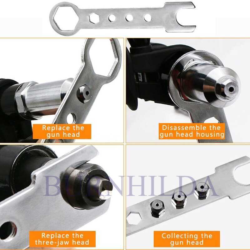 Adapter Paku Rivet Riveting Gun Adapter Converter Drill accesoris mobil burnhilda