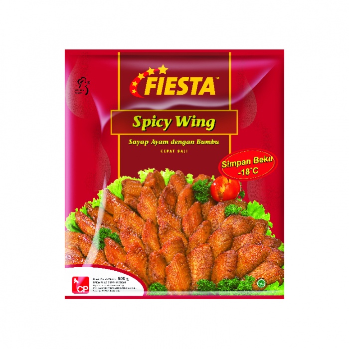 SAYAP AYAM PEDAS FIESTA SPICY WING 500GR HALAL SIAP MASAK HALAL