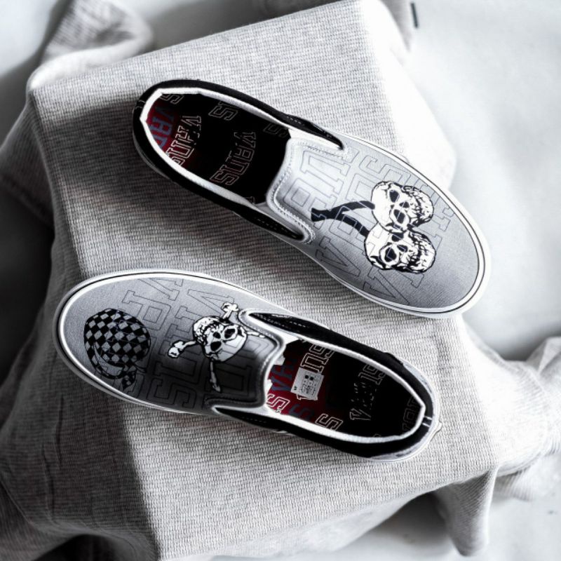 Vans Slip On New Varsity “ Drizzle / Black “