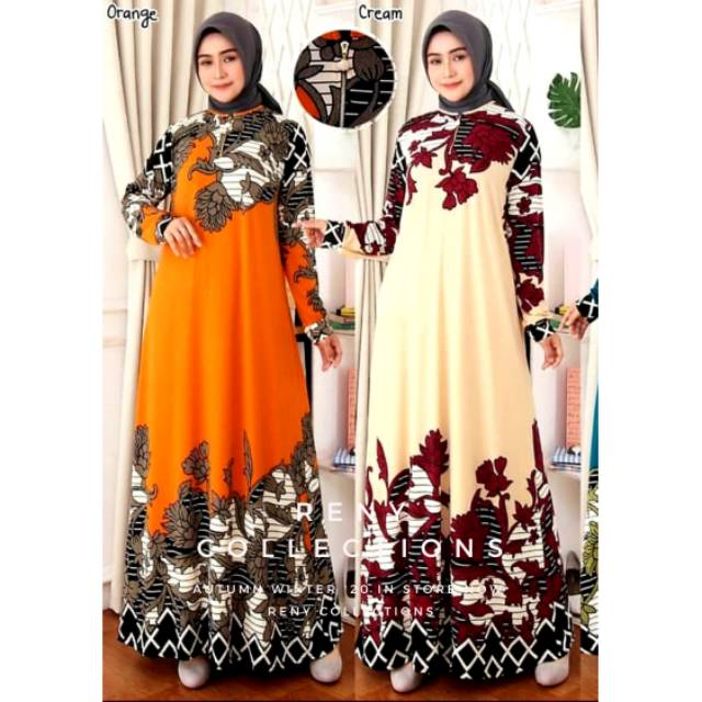 Baju Tunik/Baju Syari/Baju Gamis Lemonskin Gamis Busui Gamis Jumbo XXL 7238