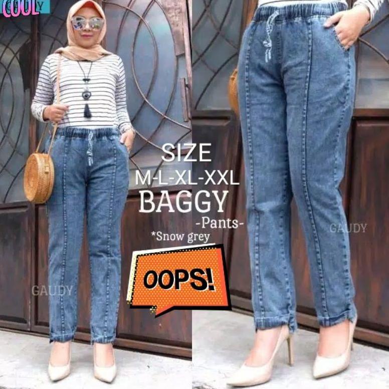 {Grc31au22y} Baggy jeans boyfrend  celana hijab wanita  ukuran S/M-XXXL ,terkini kualitas mewah