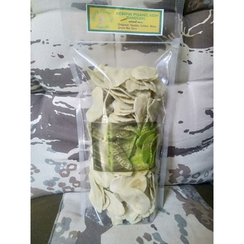 

Keripik Pisang Asih Bandung Rasa Green Tea ( manis) 250g