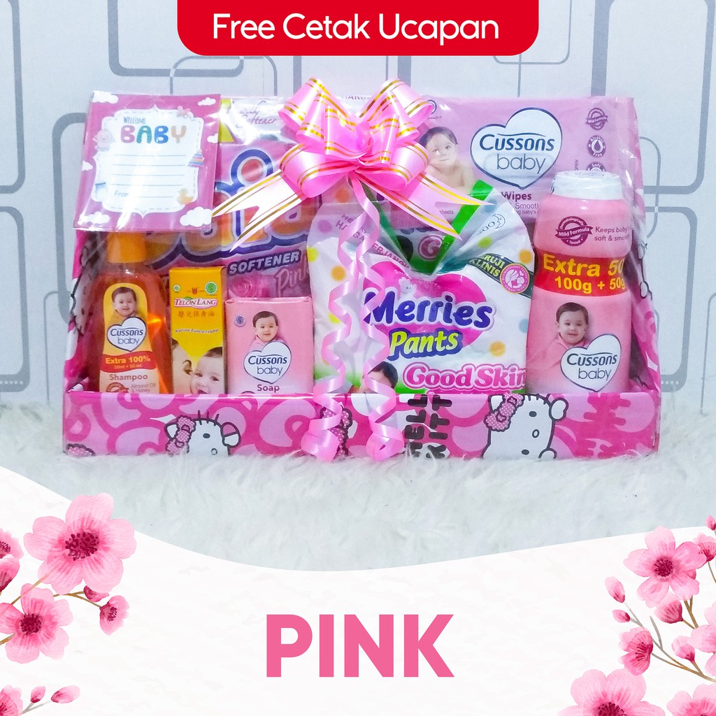 PARCEL BAYI TANPA BAJU MURAH BABYGIFT KADO LAHIRAN PARSEL BAYI-PINK