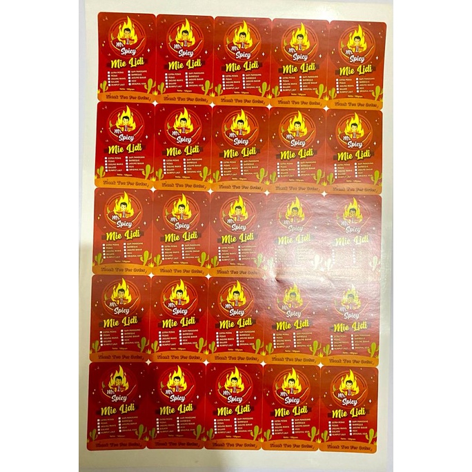 

[ Dewa Souvenir ] Cetak Stiker Label Makanan/ Label Kemasan/ Stiker vnyl /Cetak Stiker Online