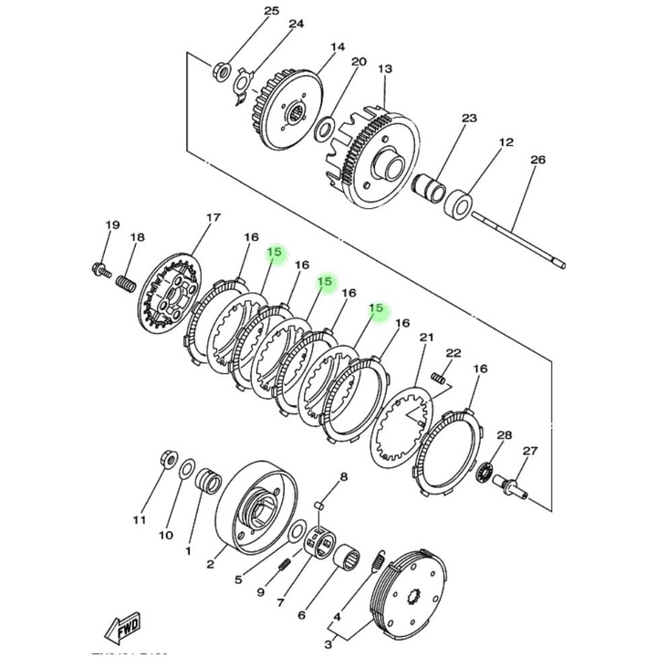 PLAT GESEK KOPLING JUPITER Z BURHAN ASLI ORI YAMAHA 2P2 E6324 00