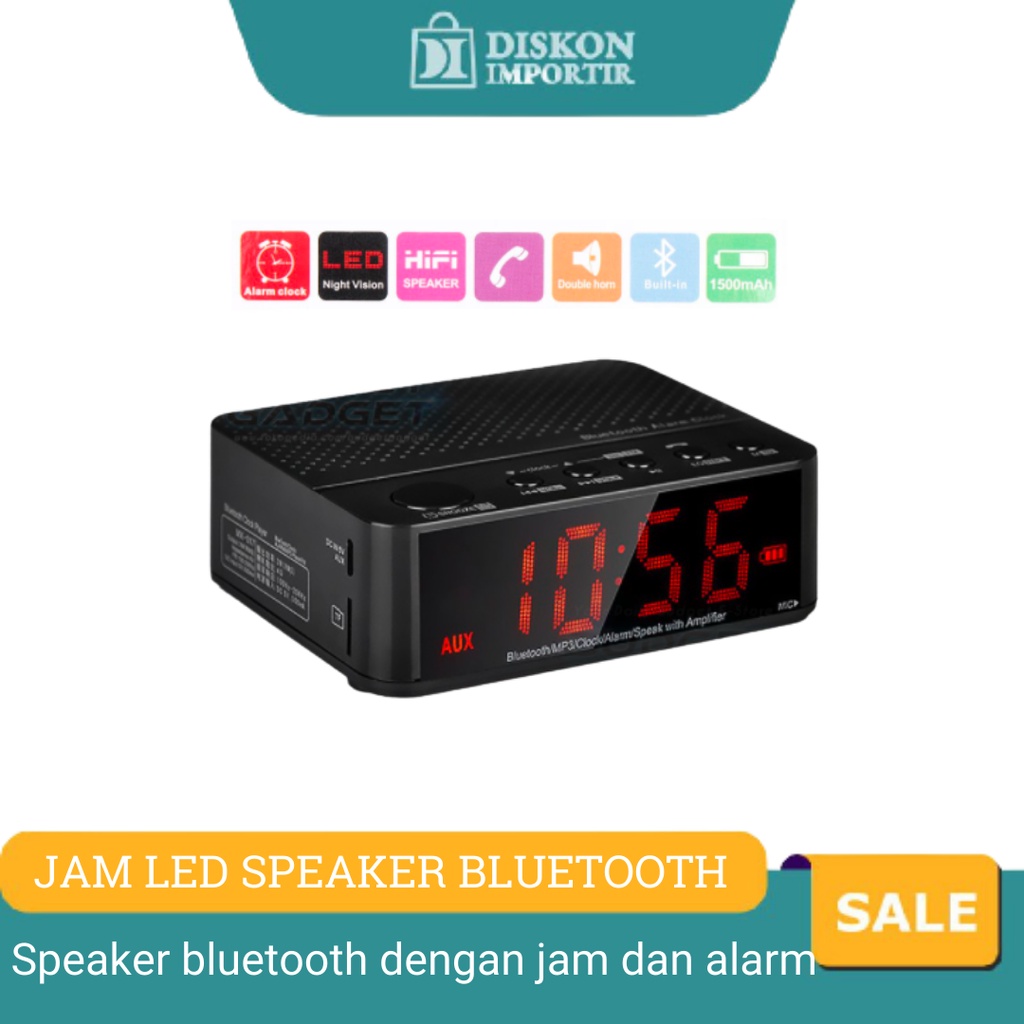 Taffware Jam Alarm Dengan Speaker Bluetooth - BC-01