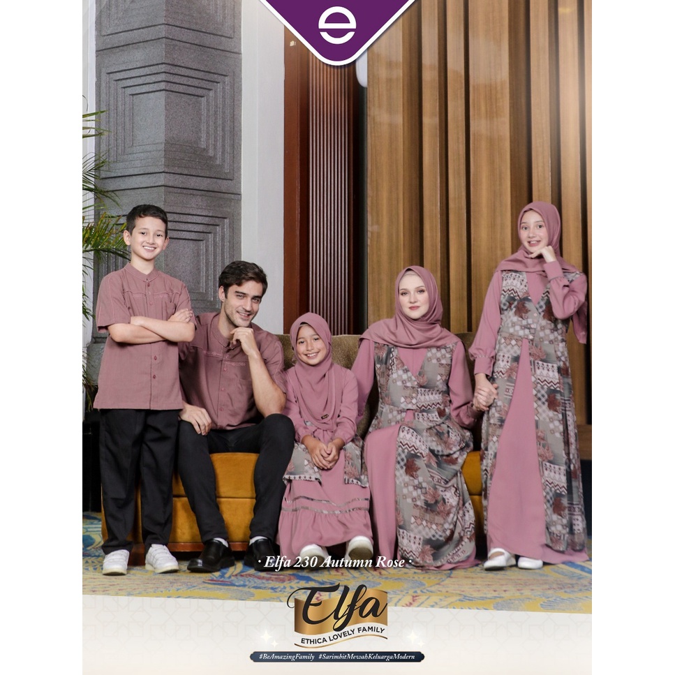 Sarimbit ELFA 230 Autumn Rose Ori By ETHICA Gamis Dewasa Murah Ethica