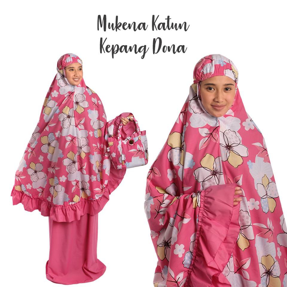 Mukena Dewasa Katun Tas Kepang Dona ( Dewasa Saja )