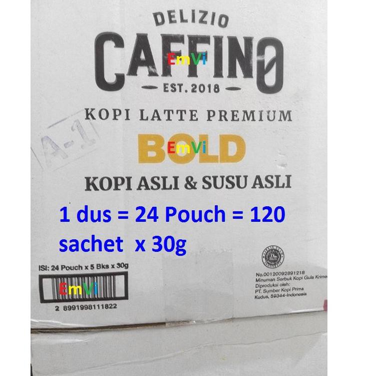 

[ Premium Quality ] CAFFINO Bold Pouch isi 5 @30g Baru Kemasan Dus Bag Kopi 3in1