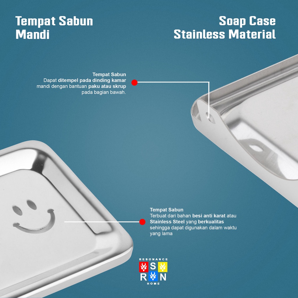 Rak Sabun Mandi Stainless / Stainless Soap Case / Resonance Home