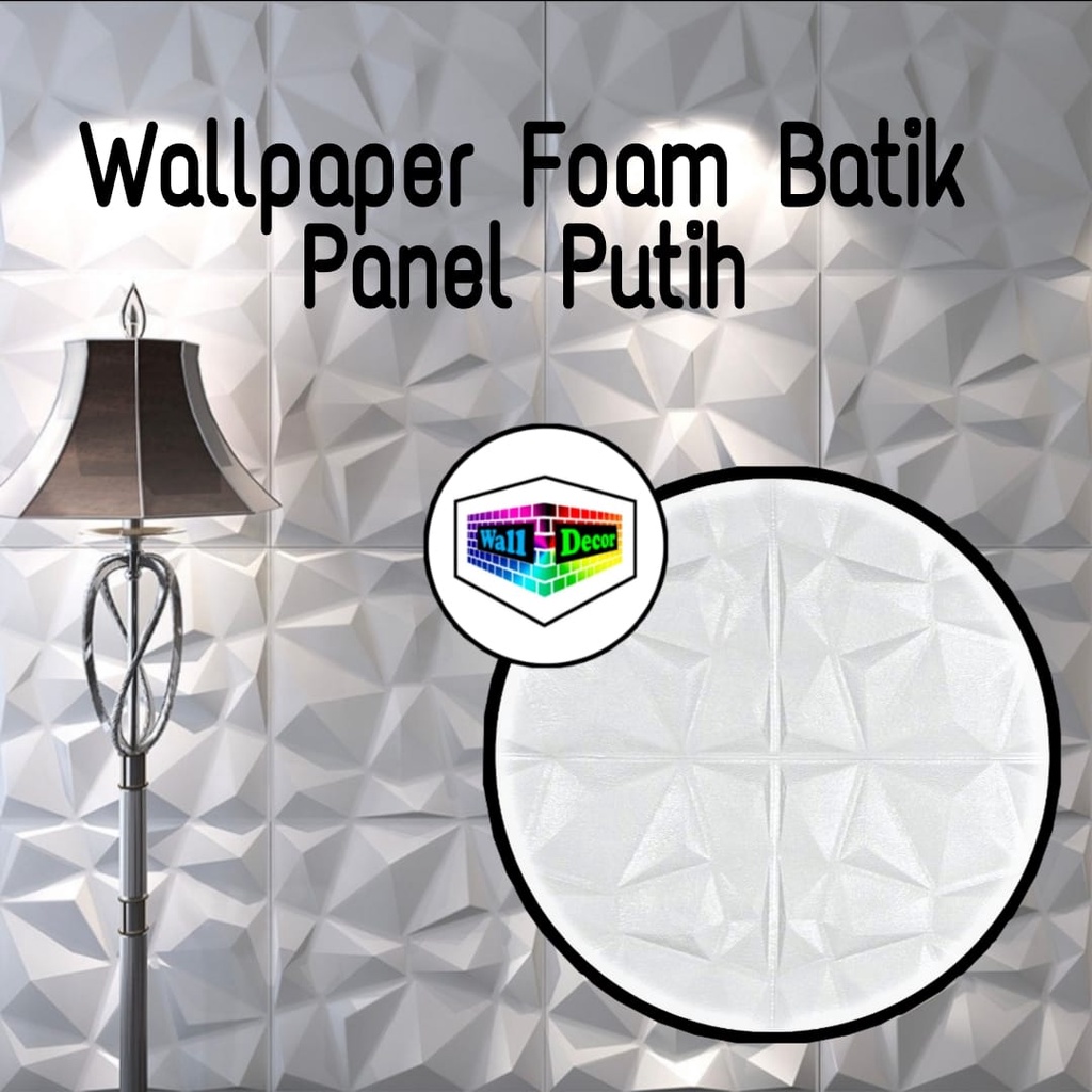 WD Wallpaper Foam Stiker 3D Batik Wall Panel Diamond Triangle Hitam Stiker Dinding Wall Paper Sticker-4