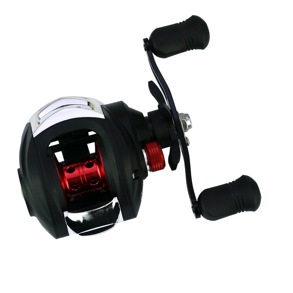 YUMOSHI AK201 Reel Pancing Baitcasting 18+1 Ball Bearing 7.2:1 Left Hand HITAM