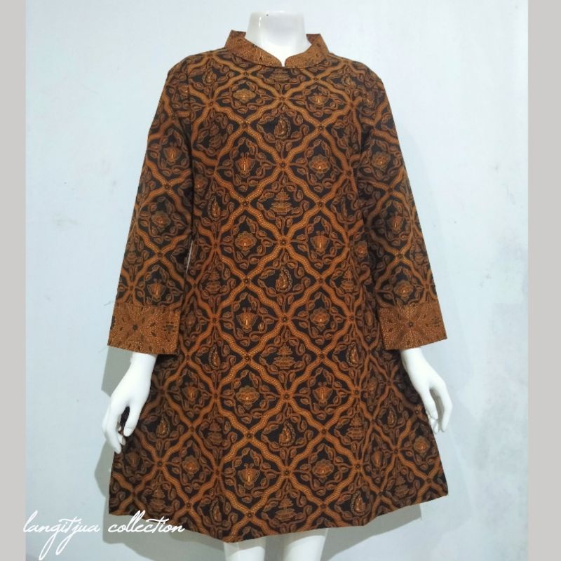 TUNIK JUMBO BATIK SOGAN SOLO  | DRESS BATIK SOGAN ASLI SOLO XXL XXXL