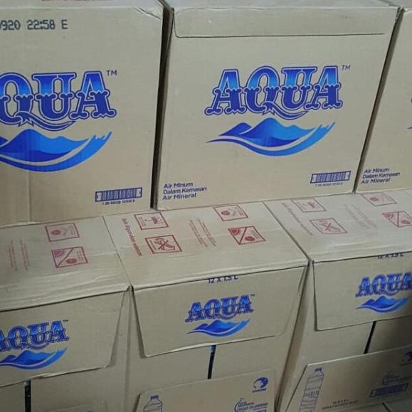 ♦ Aqua Botol 1,5 liter Dus - 1 dus isi 12 botol ✭