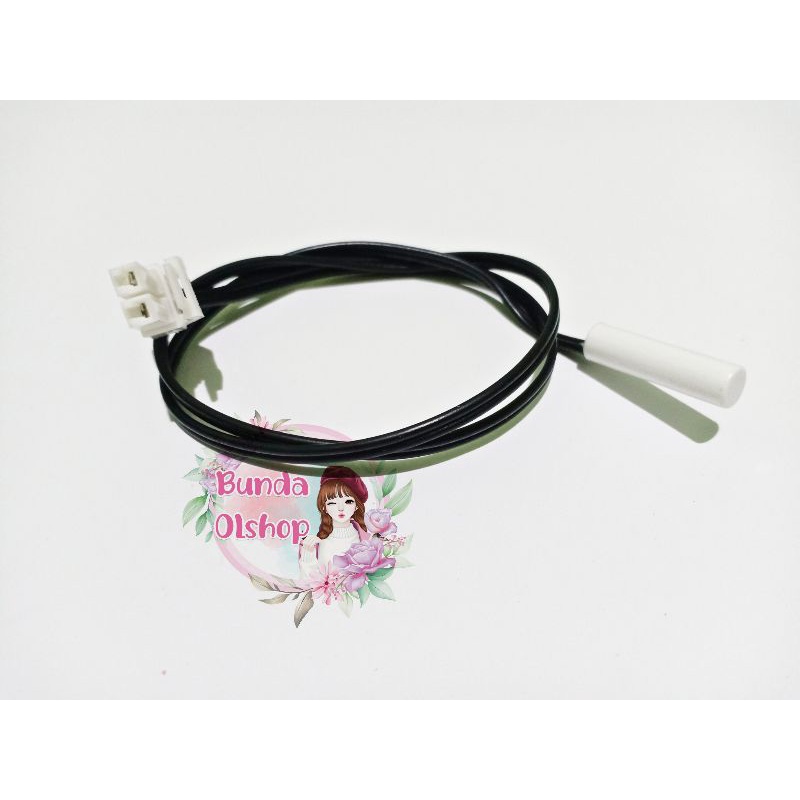 Sensor Suhu Thermistor Kulkas Sanyo Kabel Hitam + Socket