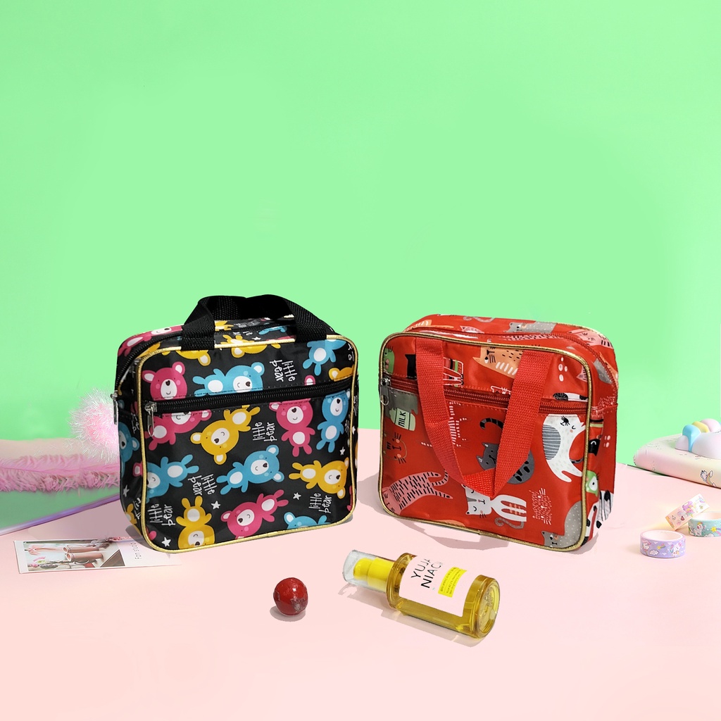 Tas make up terbaru pouch make up motif lucu tempat make up motif animals tempat alat make up tas tenteng make up