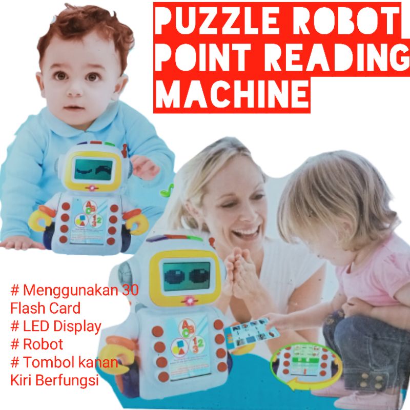 Mainan Puzzle Robot Edukasi Point' Reading Machine Series BB353