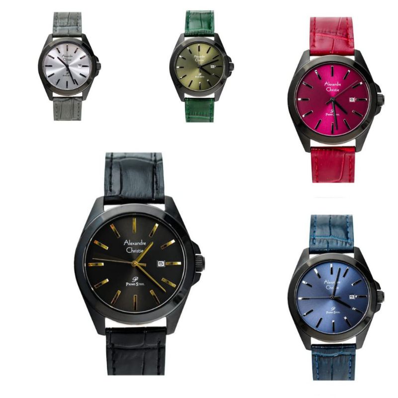 JAM TANGAN PRIA ALEXANDRE CRISTI AC/1023/Ac1023 TALI KULIT ORIGINAL