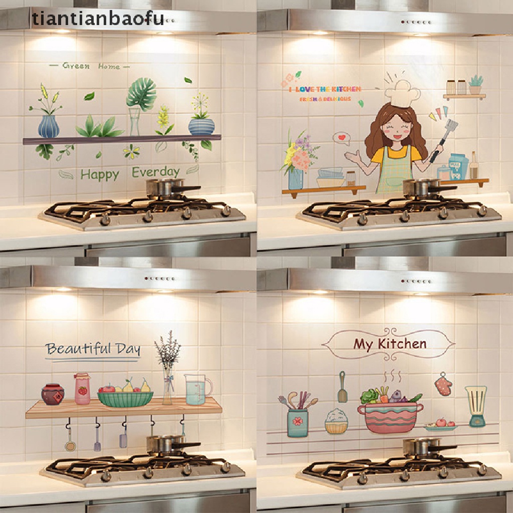 Stiker Wallpaper Tahan Air Dan Minyak Ukuran 30x90cm 60x90cm Untuk Dapur