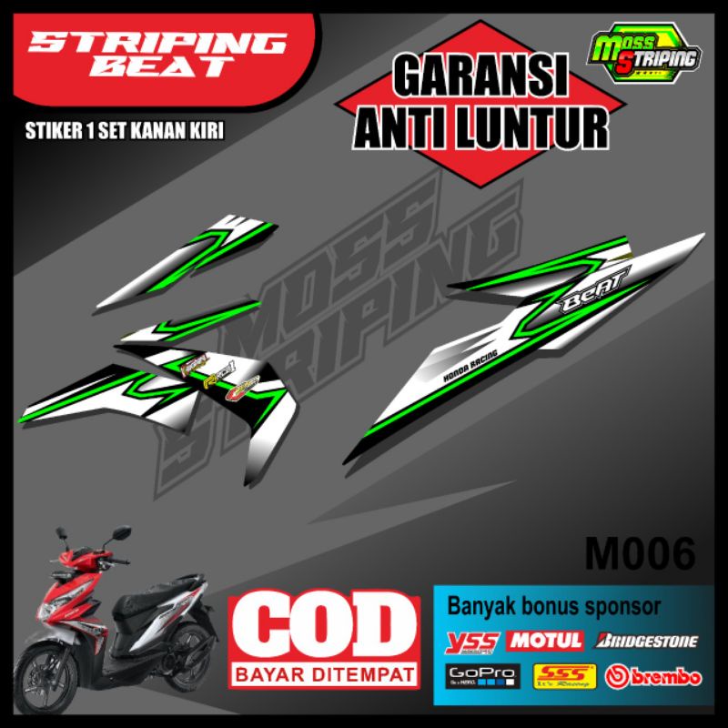 STIKER STRIPING BEAT STREET BEAT ESP 2017 2018 2019 2020 LIS VARIASI BEAT SEMI FULL BODY