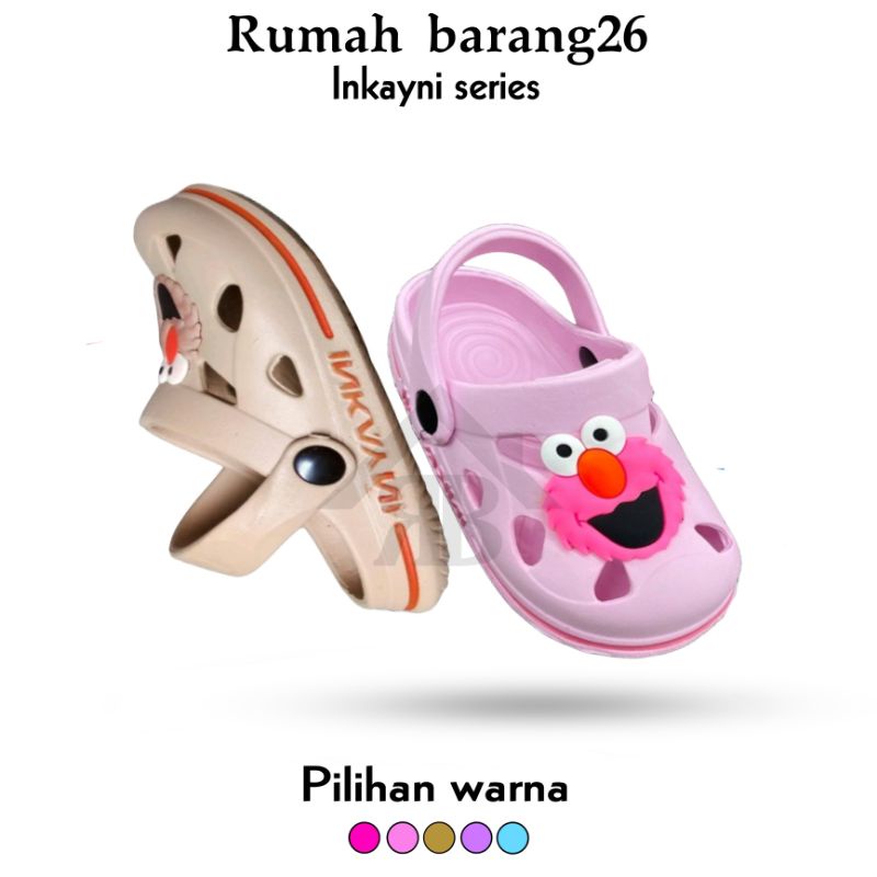 Sendal Inkayni Baim Anak Laki Laki Karakter Elmo 24-29 / Sendal Anak Lucu