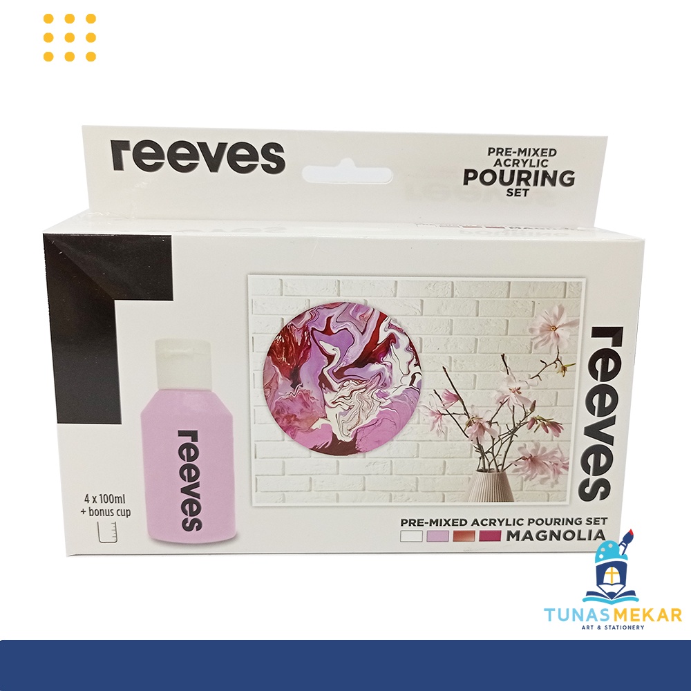 

Reeves Pre Mixed Acrylic Pouring Paint Magnolia Color Set