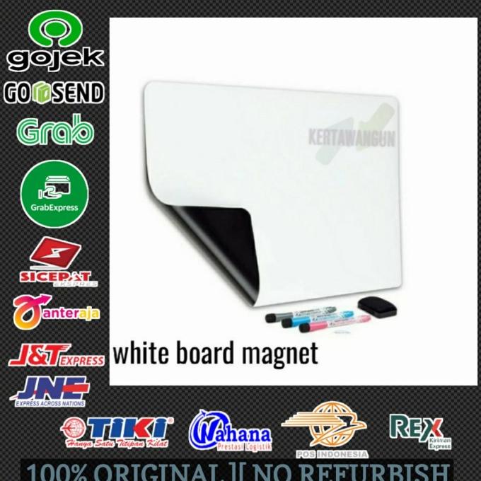 

White Board Magnet papan tulis 100x60cm tebal 0,7mm