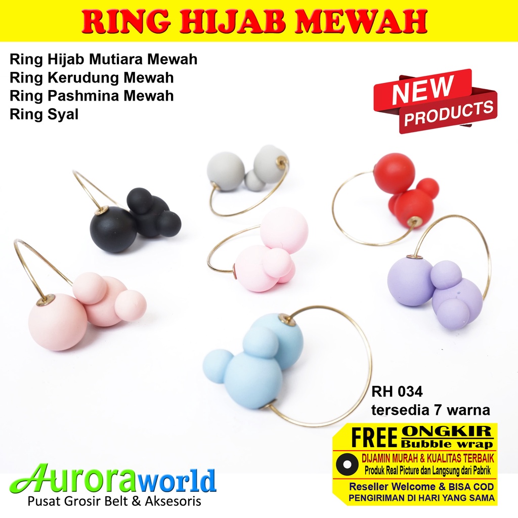 AURORAWORLD Ring kerudung ring hijab ring syal ring jilbab Terbaru bisa COD